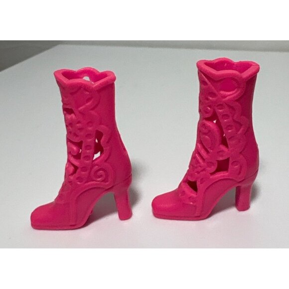 Barbie Doll Boots Hot Pink Fashionistas Life in the Dream House Cutout Shoes - Picture 2 of 6